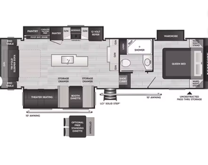2025 2024 2026 Keystones Cougar 29RLI Camper Rvs Motorhomes Travel <b>Trailer</b> - Product Image 2
