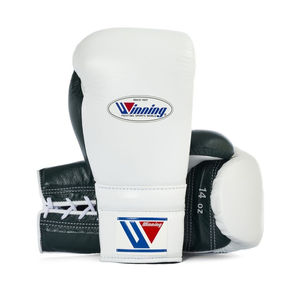 Gants d'entraînement Winning Customized Brand New 14oz Boxing MS-White Dark Green Lace - Product Image 1