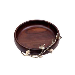 Nouveau bol à salade en bois d'acacia exquis vaisselle de cuisine d'hôtel bol en bois pour bonbons et Fruits bol de service - Product Image 3