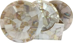 Posavasos de té Mother of Pearl para artículos para el hogar, posavasos para tazas de té, forma personalizada, diferentes tamaños - Product Image 2