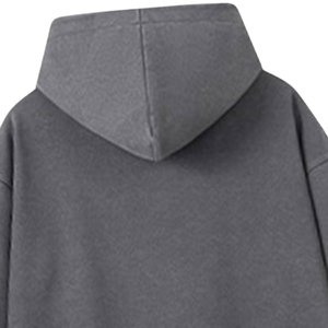 <b>Men</b> Charcoal Grey Acid Washed <b>Hoodie</b> <b>Oversized</b> Heavyweight <b>Fleece</b> Streetwear Vintage Custom Logo Cotton Thick Warm Winter Sales - Product Image 6