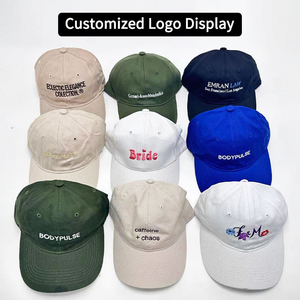 Unisex 5-Panel Cotton <b>Baseball</b> <b>Cap</b> Custom Embroidered Multicolor <b>Plain</b> Hat with Curved Brim Bulk Wholesale Adjustable - Product Image 5