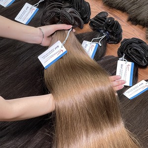 Extensions de cheveux vierges Remy 100% humains Thanh, tissage en mèches, couleur naturelle 1B, tissage à la main, 100g, vietnamien, vente en gros - Product Image 5