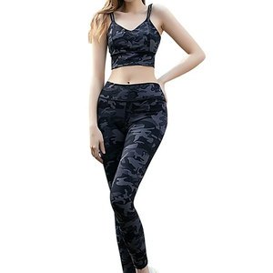 Sujetador deportivo para mujer, mallas largas, pantalones, 2 piezas, conjunto de ropa deportiva, conjunto de Yoga transpirable para mujer - Product Image 1