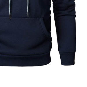 Vente en gros d'hiver logo personnalisé impression numérique simple hommes vierge sweats à capuche épais et épais en coton - Product Image 3