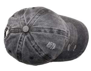 Custom unisex, Polyester/cotton Vintage Acid Wash Distressed Denim Pony Tail <b>Dad</b> <b>Hats</b> New Gorras Jeans Pony Sports Baseball <b>hats</b> - Product Image 3