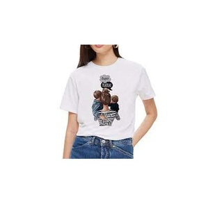 เสื้อยืดคอกลมสำหรับผู้หญิงเสื้อยืดพิมพ์ลายโลโก้ออกแบบได้ตามต้องการ - Product Image 1