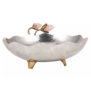 Cuenco de Metal de gran calidad con acento Floral, cuenco decorativo antiguo para servir Chocolate para bodas, soporte para dulces de Chocolate - Product Image 2