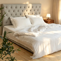 Kit de draps de chambre à coucher en fibre de bambou, régulateur de température, personnalisable avec logo, lavable en machine, anti-transpiration, vente en gros