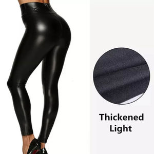 Pantalones de Cuero Personalizados de la Mejor Calidad para Mujer, Invierno, Ecológicos, Transpirables, Ropa Urbana, Alta Calidad, Precio Bajo al por Mayor, Color Sólido - Product Image 4