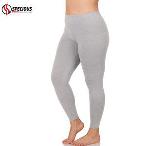 Wholesale Custom Made Women's Ankle Length Yoga Leggings Spandex/Polyester Four-Way Stretch Breathable Solid Dark Heather <b>Grey</b> - Product Image 4