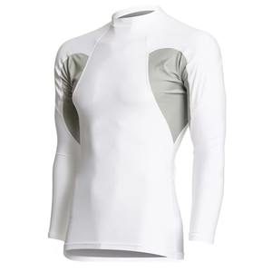 Rash Guard Top para hombre, respetuoso con el medio ambiente, Anti-UV, secado rápido, Spandex/tela de poliéster, ropa de agua salada, comodidad elástica para hombres - Product Image 3