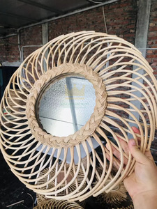 Hot Sale Durable Rattan <b>Small</b> Wall Decor <b>Mirror</b> Factory Price - Round Wall <b>Mirror</b> - Product Image 2