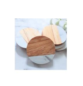 Bulk Supplies Luxury Wood Resin Coaster Good <b>Polished</b> for Best Selling square Round Shape Wood and Resin coaster Best Quality - Product Image 1