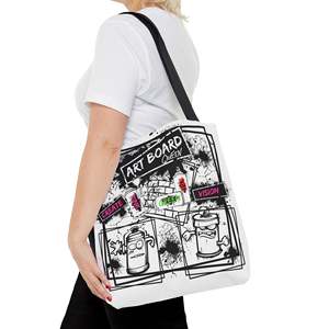 Bolso Tote con Diseño de Graffiti y Pintura en Aerosol, Ecológico, de Lona de Algodón, con Cierre Abierto y Forro de Algodón - Product Image 4