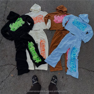 ชุดวอร์มฤดูหนาวของผู้ชายชุดวิ่งจ๊อกกิ้งพร้อมแผ่นแปะปักลาย - Product Image 4