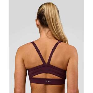 Sujetador deportivo Momentum ajustable con estampado para yoga y entrenamiento - Cherry Lacquer - Product Image 2