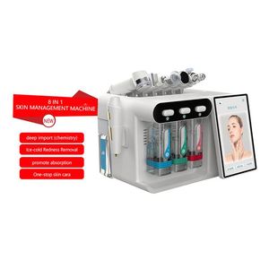 Appareil professionnel 8-en-1 de microdermabrasion pour soins de la peau avec analyseur cutané IA, jet d'oxygène et machine de rajeunissement facial à petites bulles - Product Image 1