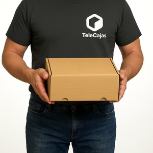 Caja de Cartón Kraft Marrón de Alta Resistencia, 28x20x12 cm, Autoensamblable, Hecha con Materiales Reciclados, con Ranuras, para Envíos Postales - Product Image 3