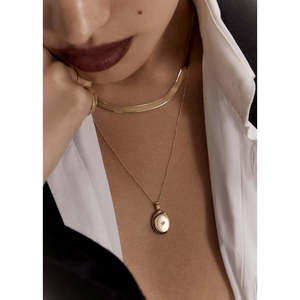 Maison Diamond <b>Necklace</b> with Oval Locket - Product Image 3