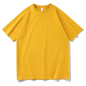 T-shirt de haute qualité avec logo personnalisé, poids lourd, 100% coton, imprimé surdimensionné, brodé, uni, taille plus, t-shirt personnalisé pour homme - Product Image 5