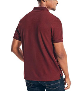 Top Selling Men's Quarter Button for Polo Shirts 100% Cotton Solid Pattern Quick Dry Breathable Tennis Golf Wear Regular Fit - Product Image 3