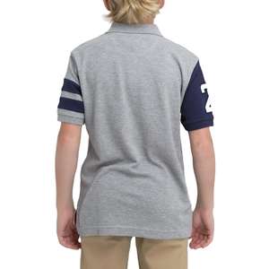 Venta al por mayor de camisetas de Polo de manga corta de moda para hombres con logotipo personalizado Casual rayas botones de color diseño transpirable - Product Image 3