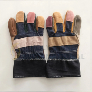 Pakistan-made EN420 EN388 Certified Quality Working Gloves Cut Resistant Multi-LEATHER Pieces Cotton Lining XL Size - Product Image 6