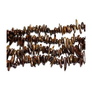 ลูกปัดพลอยธรรมชาติสำหรับทำเครื่องประดับชิปอภิปรัชญาบรอนไซต์ขายส่ง - Product Image 6