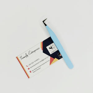 Pinzas para pestañas con punta de fibra de 90 grados y logotipo personalizado, extensiones de pestañas sostenibles de material de acero inoxidable con etiqueta privada - Product Image 3