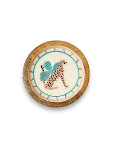 Cuenco decorativo de madera de mango hecho a mano de alta calidad con diseño de Leapord, regalo de negocios ecológico, cuencos de madera artesanales - Product Image 3