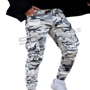 100% กางเกงคาร์โก้ผู้ชายกางเกงทำงานกลางแจ้งสีทึบเข้ารูป, กางเกงทำงานผ้าฝ้ายสำหรับฤดูใบไม้ร่วง - Product Image 4