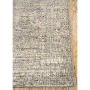 พรมขนสัตว์ถักมือ Erbe สีเทา-ดำ ลายเรขาคณิต สำหรับห้องนั่งเล่น ห้องโถง เทคนิคการทอแบบแบน รูปทรงสี่เหลี่ยมผืนผ้า พรมปูพื้นจากเส้นใยปอกระเจา - Product Image 4