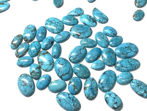 AAA Qualité IGI Certifié Naturel Bleu Magnasite Turquoise Pierre Précieuse Ovale Forme Cabochon Pierres Bijoux Pierres Précieuses Lâches - Product Image 3