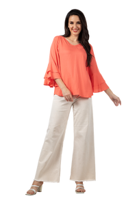 High on Demand Premium Breathable Fabric Casual Wear Tops Solid Patterned Western <b>Clothing</b> for <b>Women's</b> at Best Prices - Product Image 3