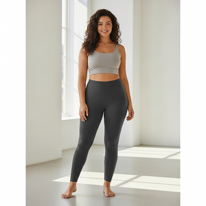 Leggings côtelés pour femmes, taille haute, extensible, mode, athleisure, pantalon skinny - Product Image 1