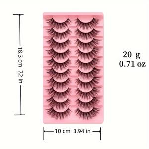 Cils artificiels de luxe 3D effet œil de chat renard - Semi-faits à la main, épaisseur 0,07 mm, volumineux et légers pour débutantes - Product Image 3