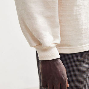 Camiseta de Manga Larga con Logotipo Personalizado de Alta Calidad, Transpirable, a la Moda, Cuello Redondo, Lisa, Teñida, 100% Algodón Orgánico para Hombre - Product Image 6