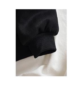 Nuevo diseño de mujer 100% algodón manga larga cuello redondo hombro pendiente Color sólido cómodo Casual Zip Hoodie mejor precio - Product Image 4