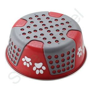 Hermosa ชามพิมพ์ลายสุนัขพลาสติกสีดำและสีเทาพร้อมตัวเรือนสแตนเลสและขาตั้งกันลื่นเป็นมิตรกับสิ่งแวดล้อม - Product Image 2