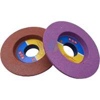 Disque abrasif en céramique violet, gris, blanc, marron, en forme de bol, personnalisé pour la finition des métaux