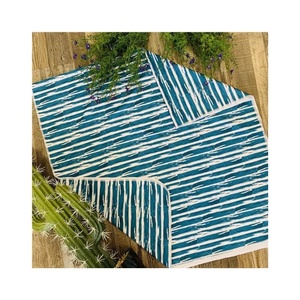 Meilleure qualité bleu coquillages imprimé 100% coton biologique nouvelle mode écologique GOTS certifié adulte serviettes de plage pour la maison - Product Image 4