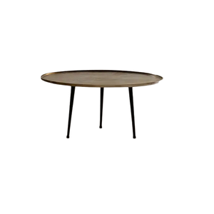 Juego de mesa de centro moderno chapado en oro para el hogar, diseño superior redondo, Mesa Central plegada hecha a mano para uso en interiores, mesa de muebles - Product Image 4