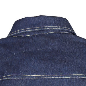 <b>Customised</b> Men's Letterman <b>Denim</b> <b>Jacket</b> 100% Cotton Winter Casual Baseball Crochet Horn Button Stylish Fashionable Design Front - Product Image 4