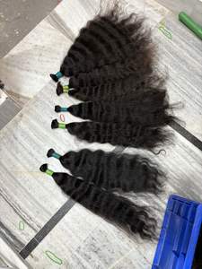 Extensions de cheveux humains bouclés en gros, cheveux indiens bruts non traités, 100 % Remy, cuticules alignées - Product Image 6