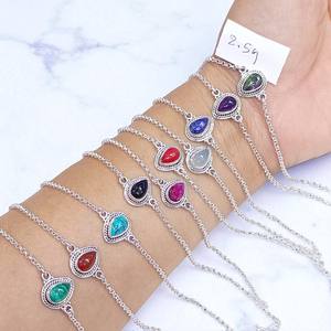 Natural Multi Gemstone <b>Silver</b> Fine <b>Bracelet</b> 925 <b>Sterling</b> <b>Silver</b> <b>Bracelet</b> for Engagement & Anniversary Wholesale Price Jewelry - Product Image 2