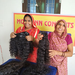 100% cutícula alineada cruda virgen indio y vietnamita templo Remy paquetes de cabello sin procesar negro onda profunda ninguno desprendimiento - Product Image 2