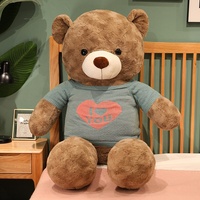 HECION Noël ours en peluche grande taille géant ours en peluche en peluche Animal en peluche doux câlin poupée dormir cadeau décoration de noël