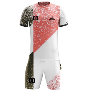 Premium Quality Men's Soccer Uniform Customized Logo Short Solid Color 100% Polyester Fabric Breathable Anti-Bacterial Quick Dry - Product Image 1