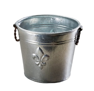 Maceta de flores de Metal galvanizado redondo de calidad superior para jardín, hogar, Patio, uso de oficina, macetas y macetas - Product Image 6